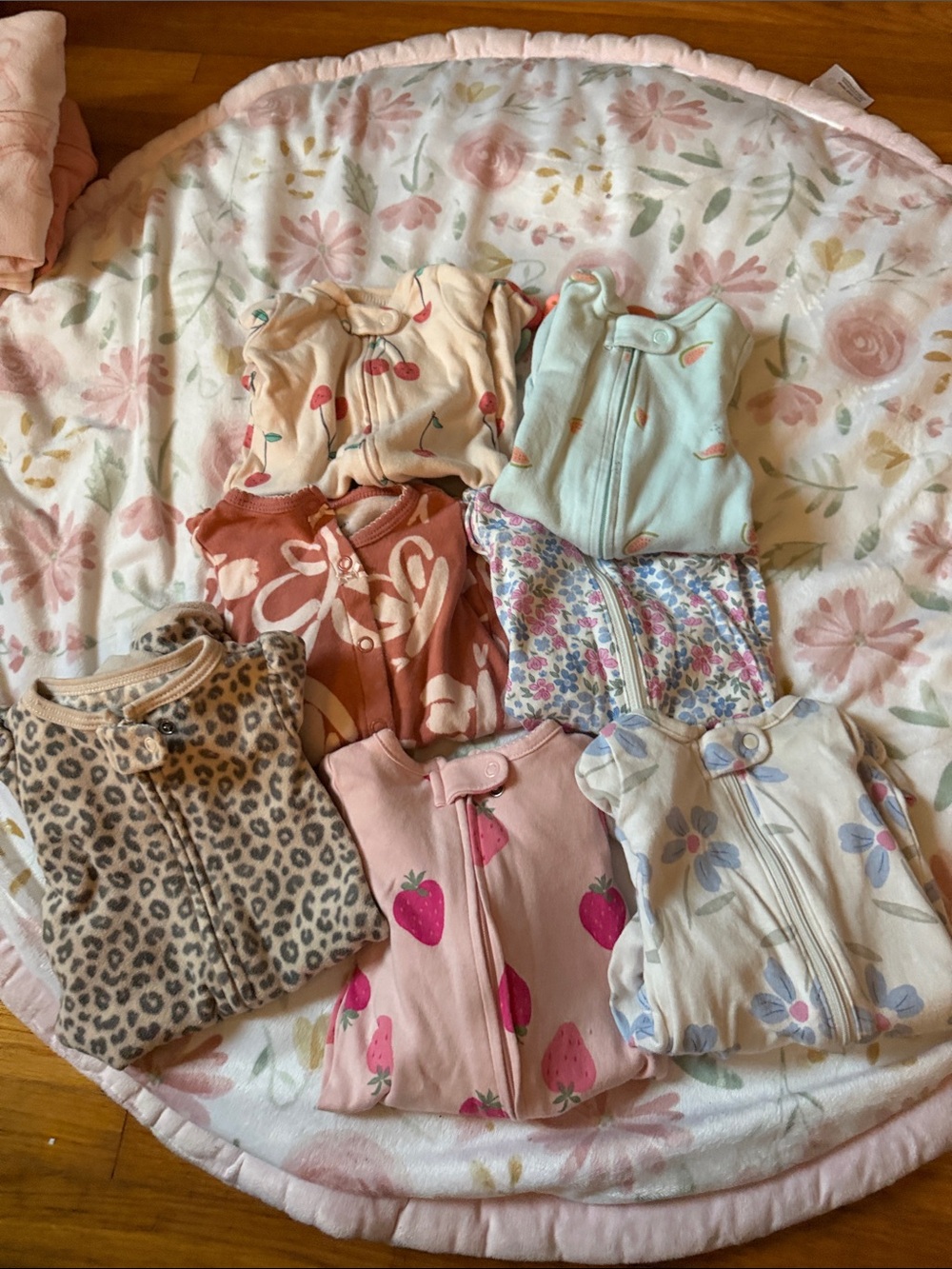 Baby Sleep Sack Bundle - Pastel Floral, Strawberry & Leopard Prints